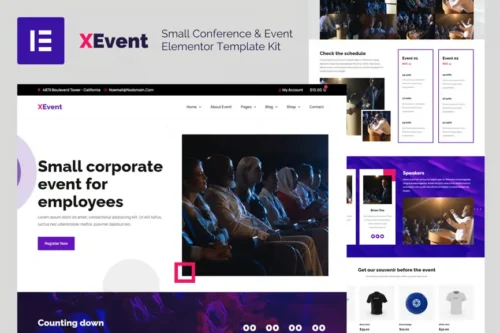 best Elementor conference template kit for event websites download