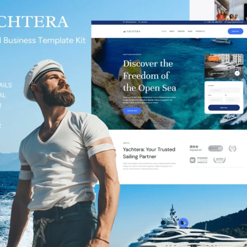 Yachtera - Yacht Club & Boat Rental Elementor Template Kit