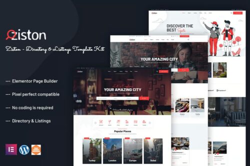 Ziston - Local Business Listings Elementor Template Kit