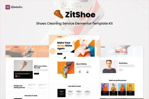 best shoe cleaning service Elementor template premium download