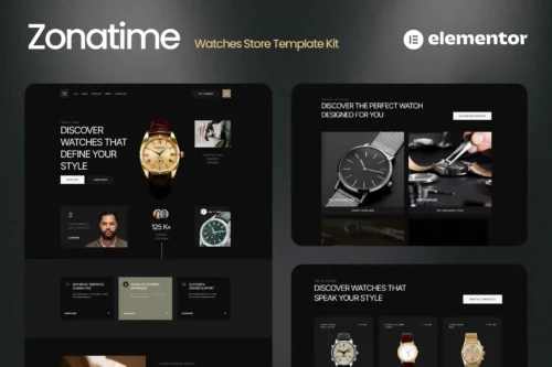 best dark theme watch store Elementor template download