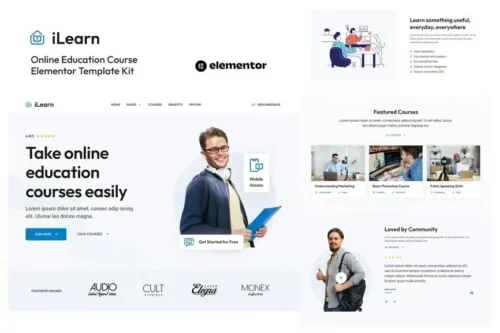 best iLearn education website template for Elementor download