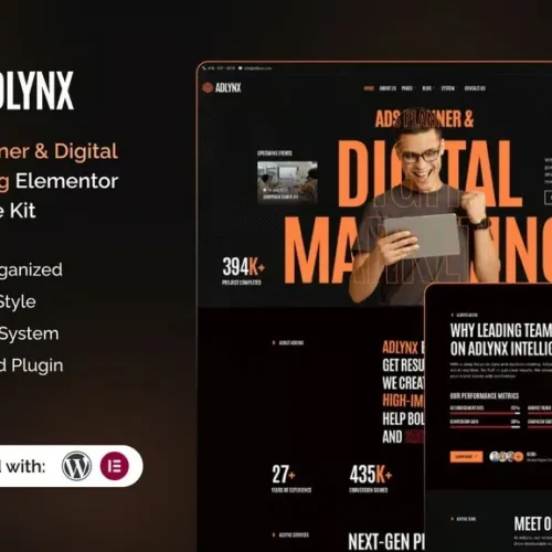 Adlynx - Ads Planner & Digital Marketing Elementor Template Kit