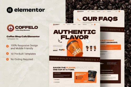 best Coffelo coffee shop website template download