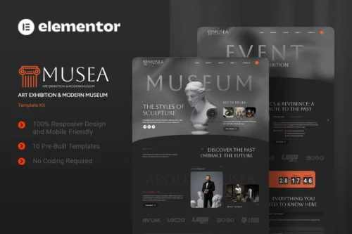 best Musea museum template instant download