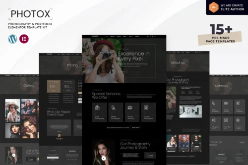best photography portfolio Elementor template download