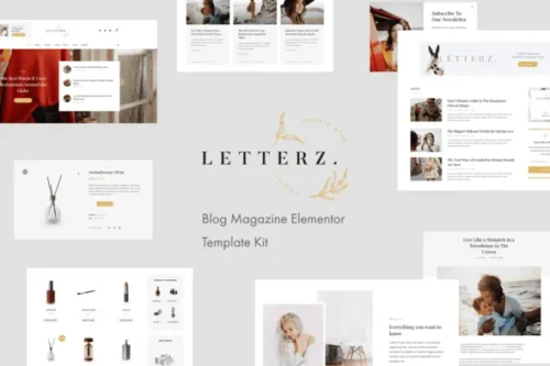 best Letterz Elementor blog magazine template download