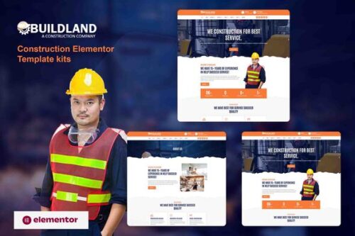 best BuildLand construction website template download
