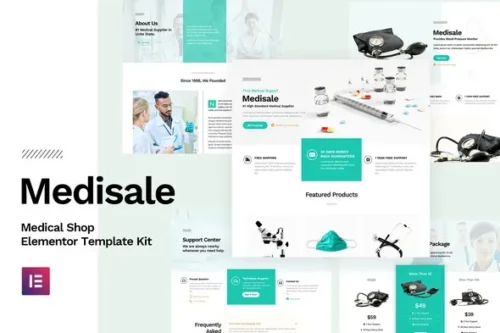 best Medisale medical shop Elementor template download