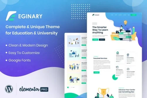 best Eginary Elementor template kit instant download