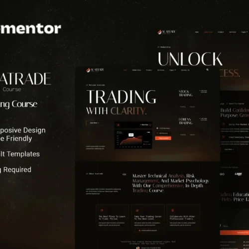 Acatrade - Online Trading Course Elementor Template Kit