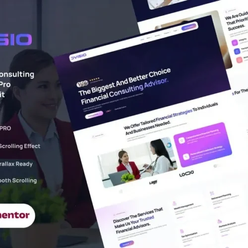 Advisio - Financial Consulting Elementor Pro Template Kit