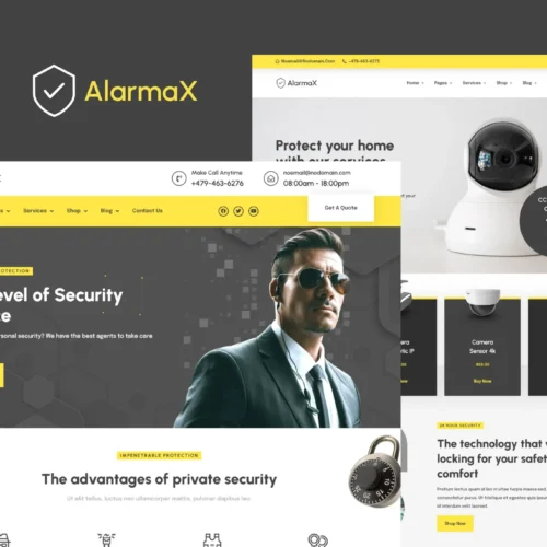Alarmax - Security Services & Alarm Installation Elementor Pro Template Kit