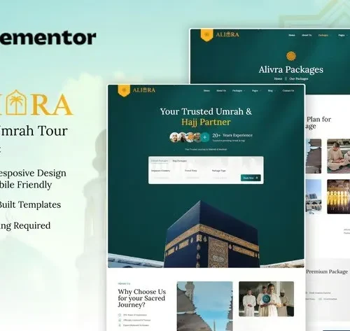Alivra - Hajj & Umrah Tour Elementor Template Kit