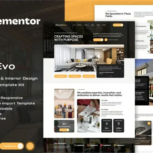 ArchEvo - Architecture & Interior Design  Elementor Template Kit