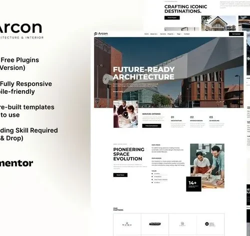 Arcon - Architecture & Interior Elementor Template Kit