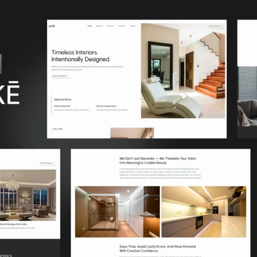 Arke - Interior Design Studio Elementor Template Kit