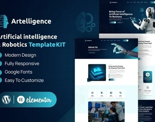 Artelligence - AI & Robotics Elementor Template Kit
