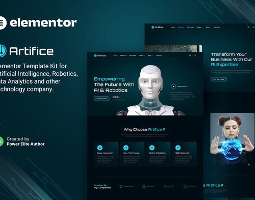 Artifice – AI & Robotics Elementor Template Kit