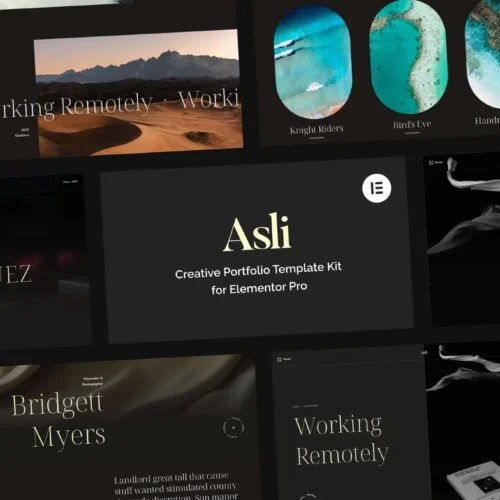 Asli – Creative Portfolio Elementor Pro Template Kit