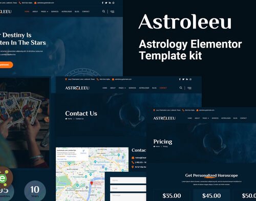 Astroleeu - Astrology & Numerology Elementor Template Kit