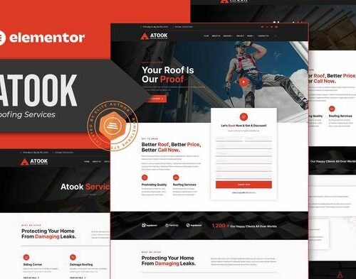 Atook - Roofing Services Elementor Template Kit