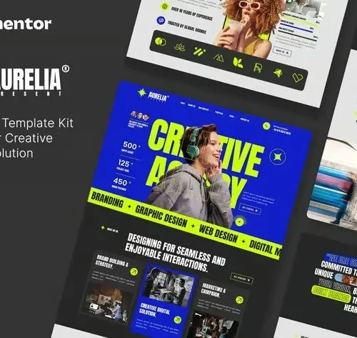 Aurelia - Creative Agency Elementor Template Kit