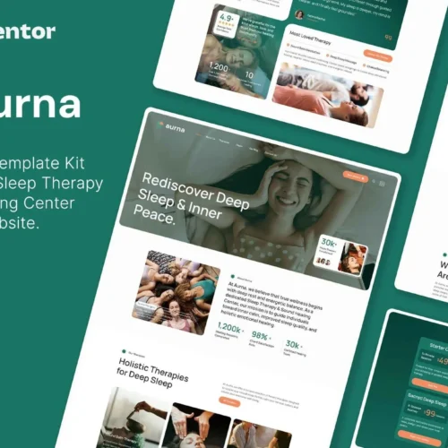 Aurna - Sleep Therapy & Sound Healing Center Elementor Template Kits