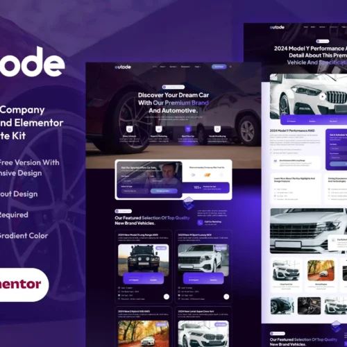Autode - Automotive Company And Car Brand Elementor Template Kit