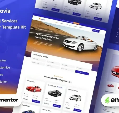 Autovia - Car Rental Service Elementor Template Kit