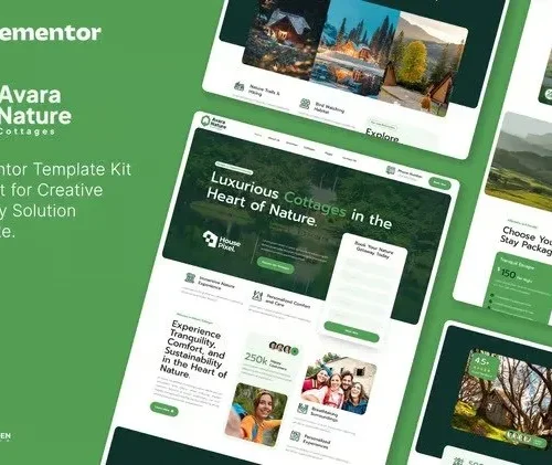 Avara - Nature Cottages Elementor Template Kit