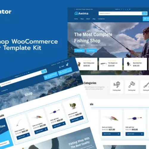 Awima - Fishing Shop & Store WooCommerce Elementor Pro Template Kit