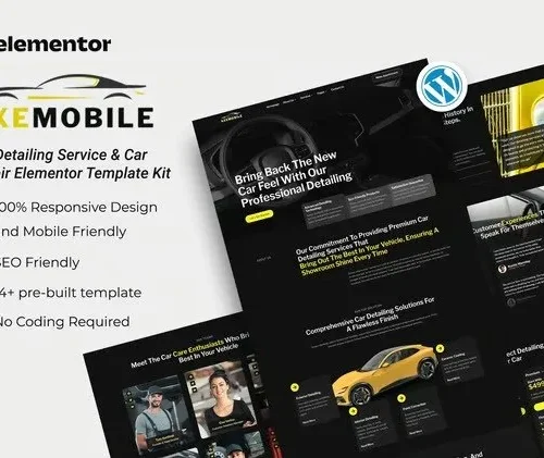 Axemobile - Car Detailing Service & Car Repair Elementor Template Kit