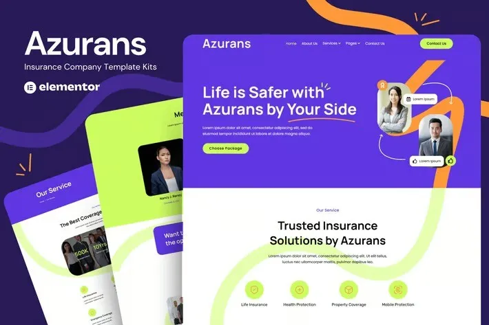 Azurans - Insurance Company Elementor Template Kit Azurans - Insurance Company Elementor Template Kit - Image 1