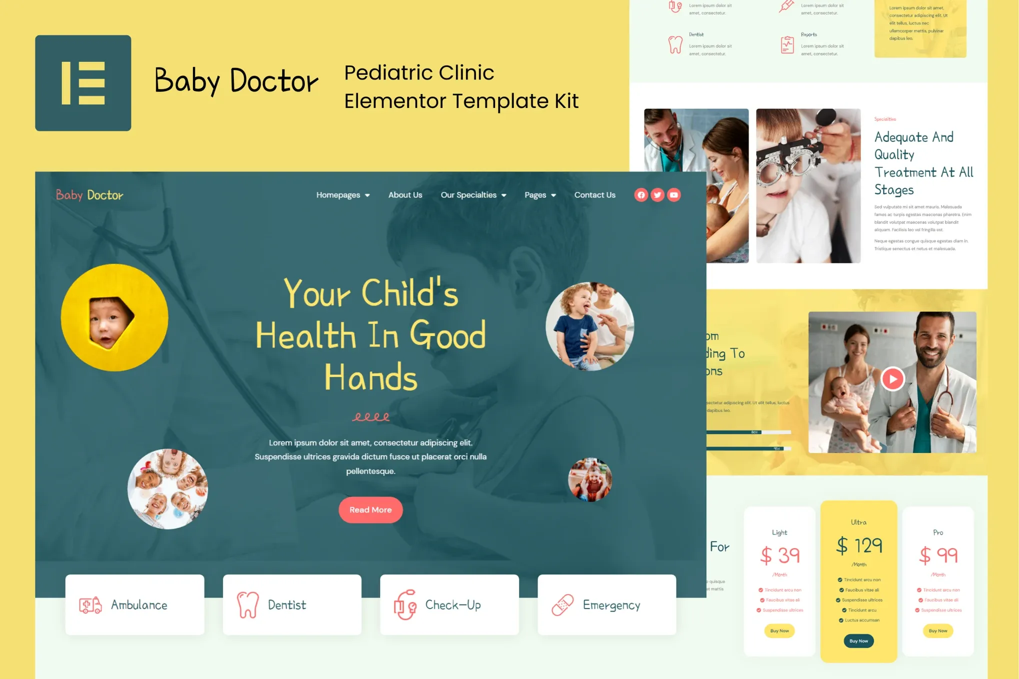 Baby Doctor - Pediatric Clinic Elementor Pro Template Kit Baby Doctor - Pediatric Clinic Elementor Pro Template Kit - Image 1