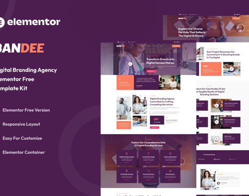 Bandee - Digital Branding Agency Elementor Template Kit