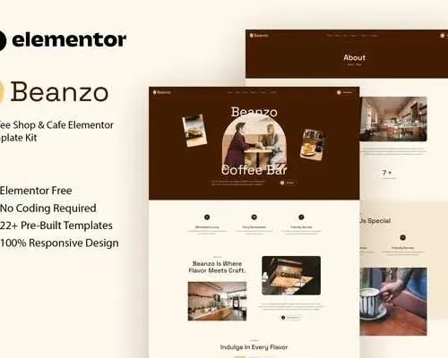 Beanzo - Coffee Shop & Cafe Elementor Template Kit