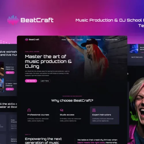 Beatcraft - Music Production & DJ School Elementor Template Kit