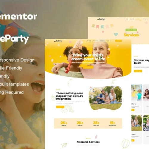 BeeParty - Kids Party Planner Elementor Template Kit