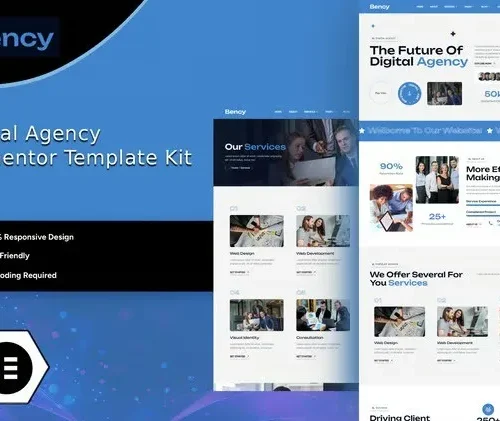 Bency - Digital Agency Elementor Template Kit