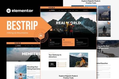 Bestrip - Hiking & Mountain Elementor Template Kit