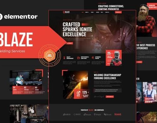 Blaze - Welding Services Elementor Template Kit