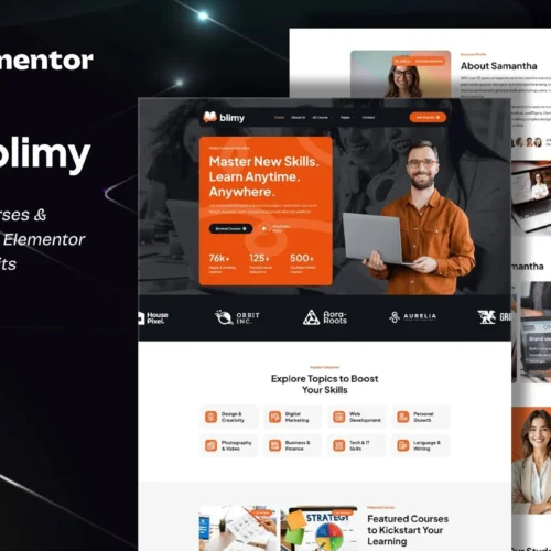 Blimy - Online Courses & Education Elementor Template Kits