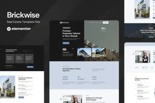best real estate Elementor template kit instant download