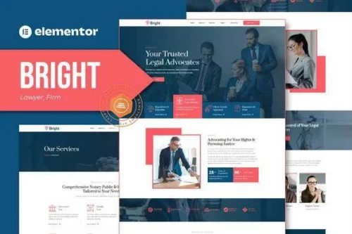 best lawyer Elementor template kit for law firm websites download