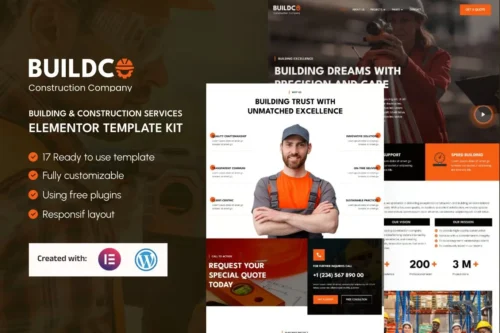 best Buildco construction website template instant download
