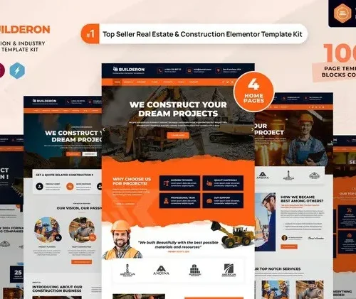 Builderon – Construction & Industry Elementor Pro Template Kit