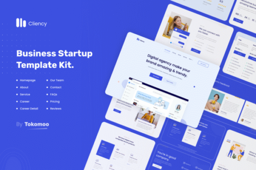 best Clientcy Elementor template kit for SaaS startups download