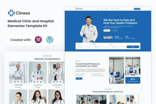 best medical clinic elementor template download