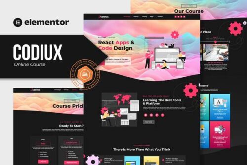 best online course Elementor template kit instant download